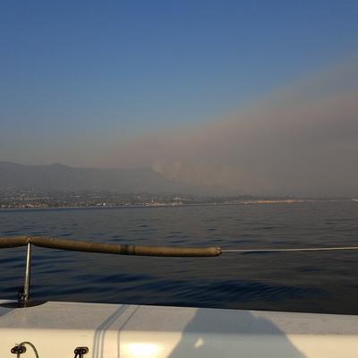 Thomas Fire from sea